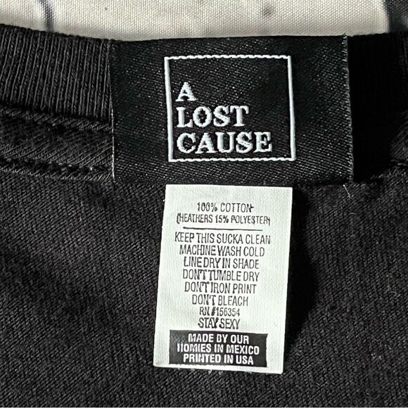 A Lost Cause We Be Trippin 420 Bud & Mushrooms Graphic Tee T-Shirt Size Large - Picture 7 of 11